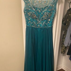 EMERALD GREEN PROM DRESS